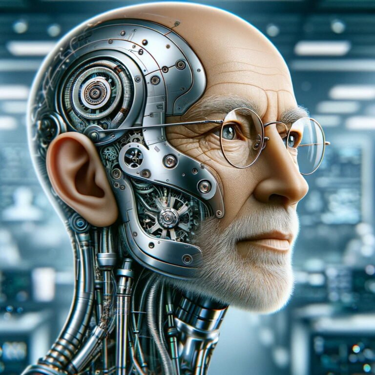 ChatGPT's interpretation of me as half man, half robot